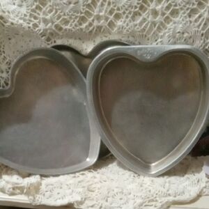 Heart-Shaped Silver aluminum Baking Pans